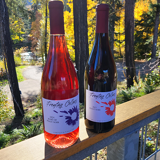 Multiple wine related photos from Freytag Cellars Instagram