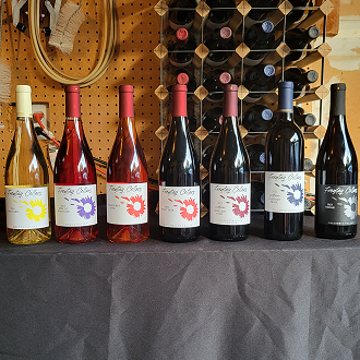 Multiple wine related photos from Freytag Cellars Instagram